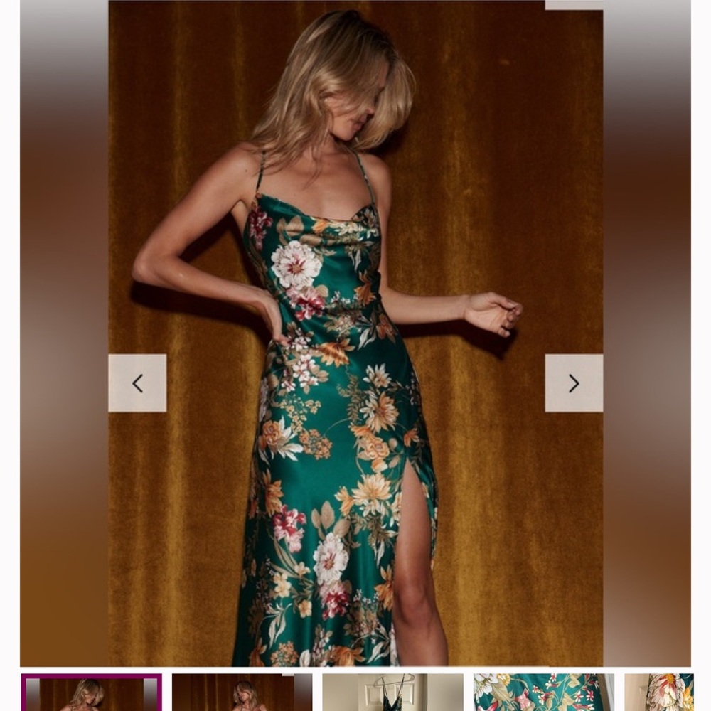 12th tribe emerald floral dress